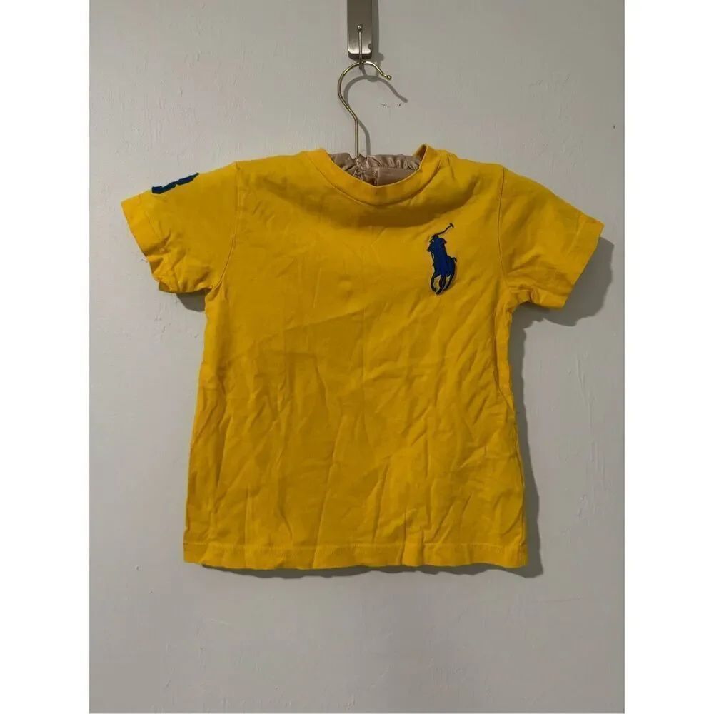 Polo Ralph Lauren kids yellow t shirt 3T large pony logo